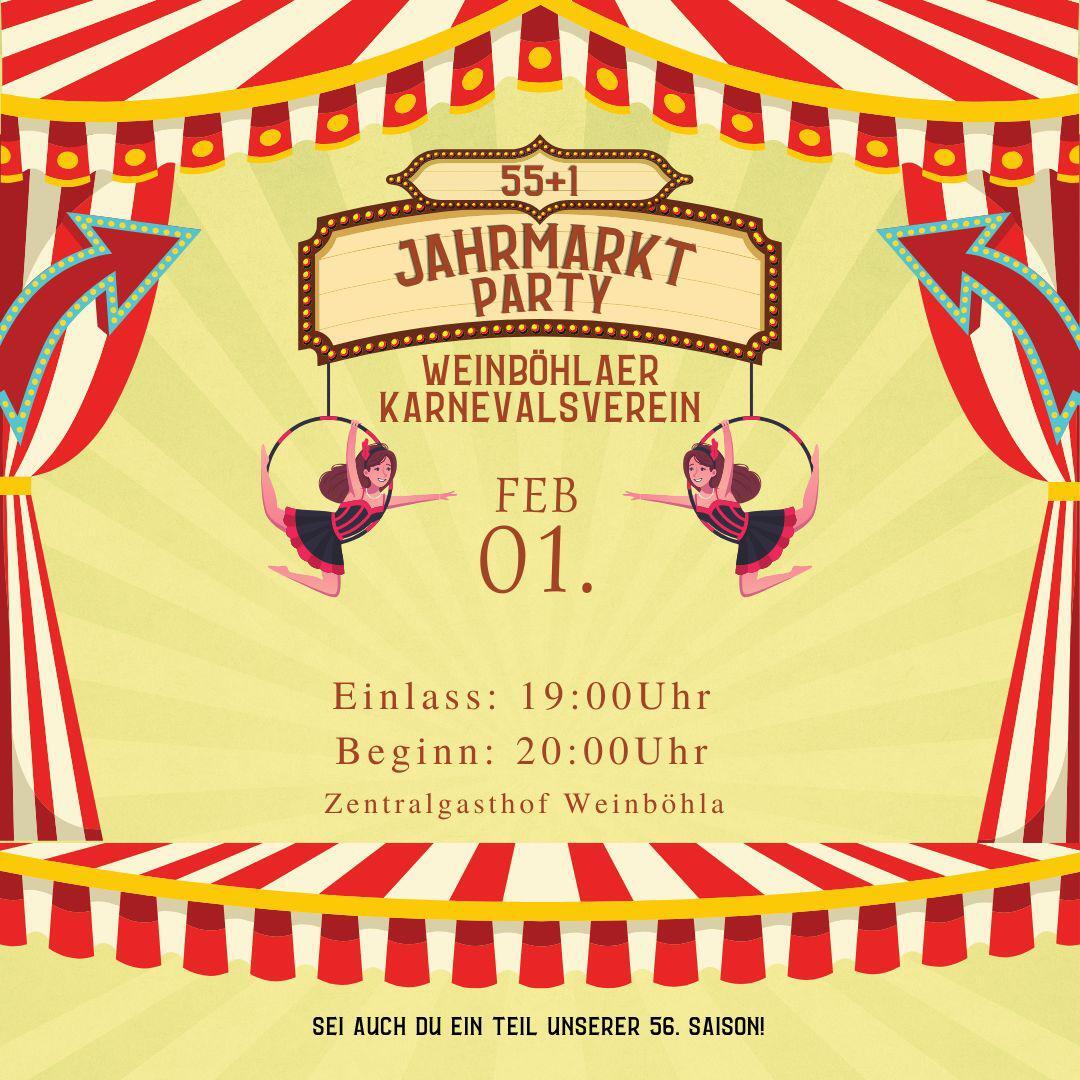 Jahrmarktparty | Jubiläumsveranstaltung "675 Jahre Weinböhla & 55+1 Jahre WKV"